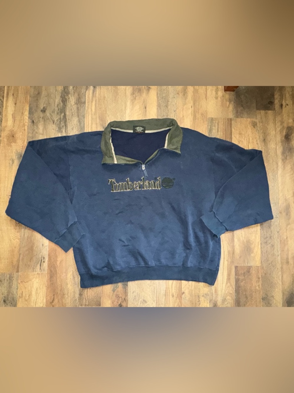 Vintage Timberland Quarter Zip Sweatshirt XL
Navy Embroidered Logo Y2K Boxy Fit